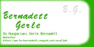bernadett gerle business card